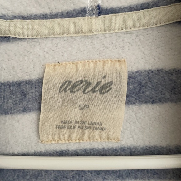 Aerie S striped hooded pullover with pocket - Picture 2 of 2